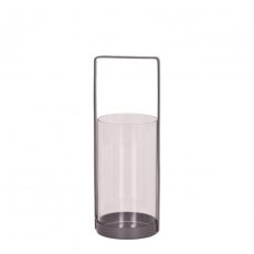 Ljushållare Smide/Glas Grå 23 cm