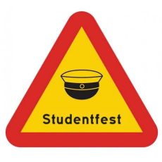 Skylt Student Fest 40 cm