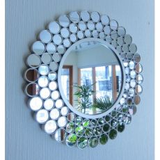 Spegel Rund silver 39 cm