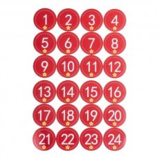 Stickers Jul Siffror 1-24 Advenstkalender Nummer