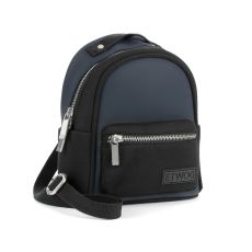 Liten ryggsäck och axelremsväska tillverkad i neopren och silikon - Marinblå