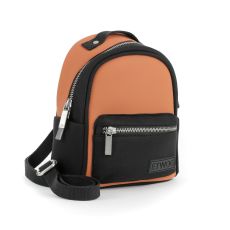 Liten ryggsäck och axelremsväska tillverkad i neopren och silikon - Orange