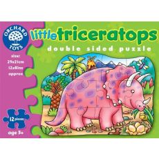 Dubbelsidigt pussel - Little Triceratops